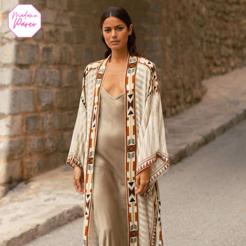 Kimono de Plage Imprimé Africain – Image 2
