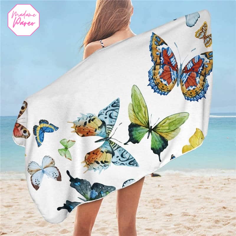 Serviette de plage en microfibre papillon – Image 5