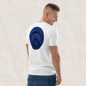 T-shirt unisexe en coton biologique - Le Chapeau Panama bleu