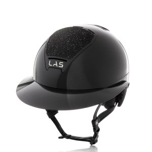 🖤 Casque Opéra LAS – Large Visière ✨ Black Shiny Crystal