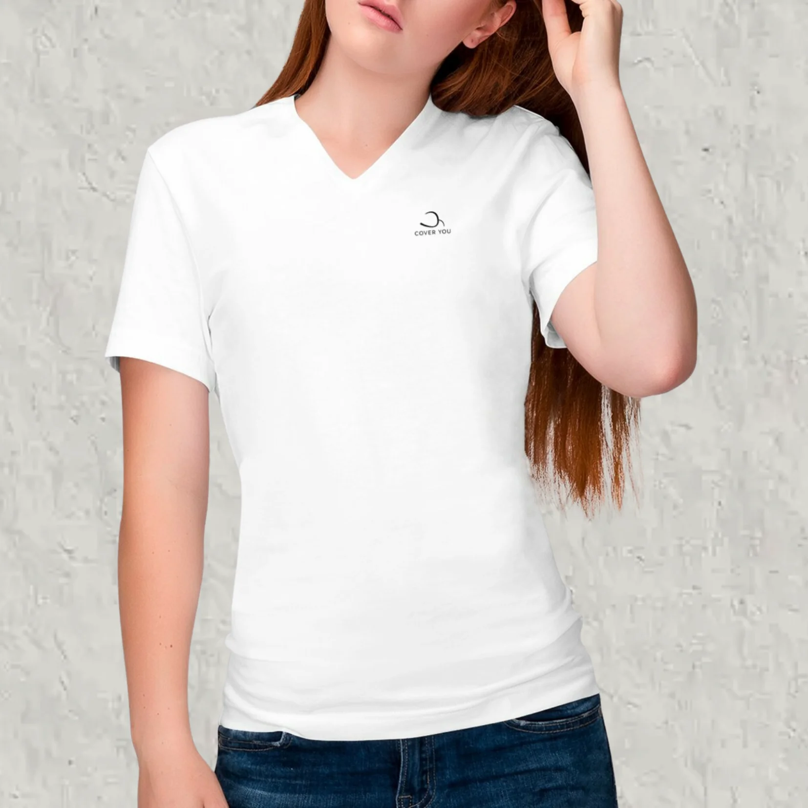 T-shirt Femme en coton biologique Col V - L'Essentiel – Image 2