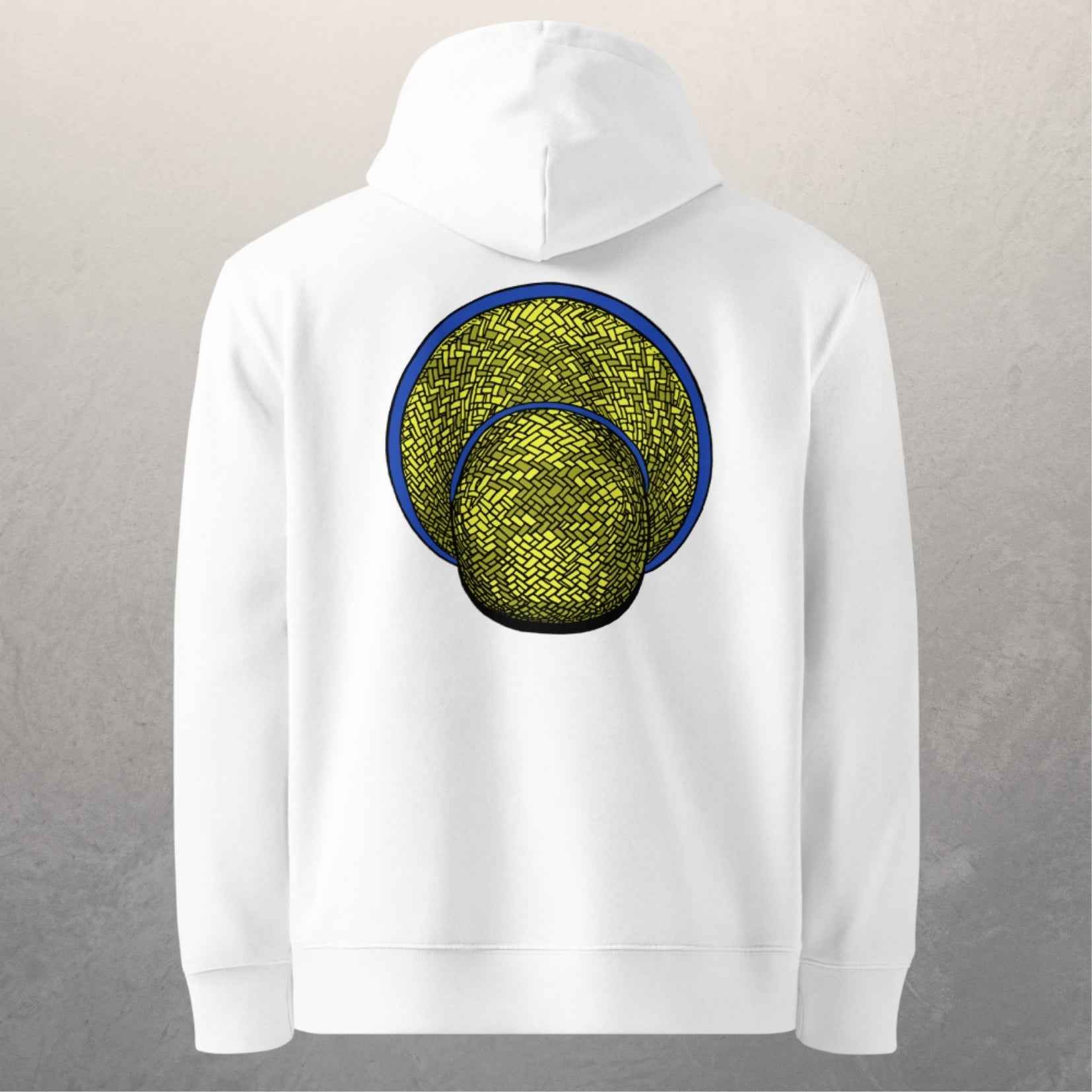 Sweat à capuche en coton biologique unisexe - 350g/m² - Le Chapeau cambodgien bleu – Image 5