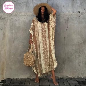 Robe paréo imprimé ethnique