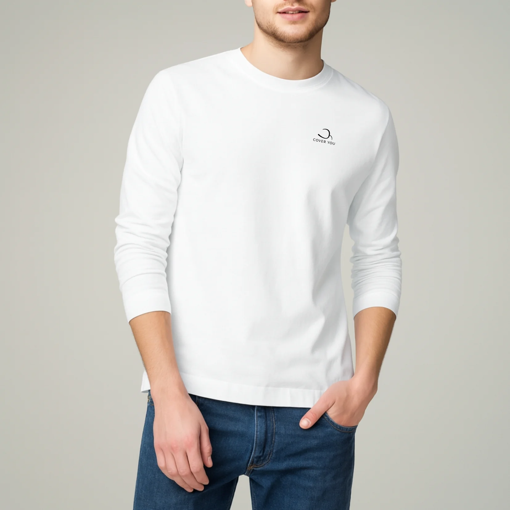 T-shirt Homme manches longues en coton biologique - L'essentiel – Image 4