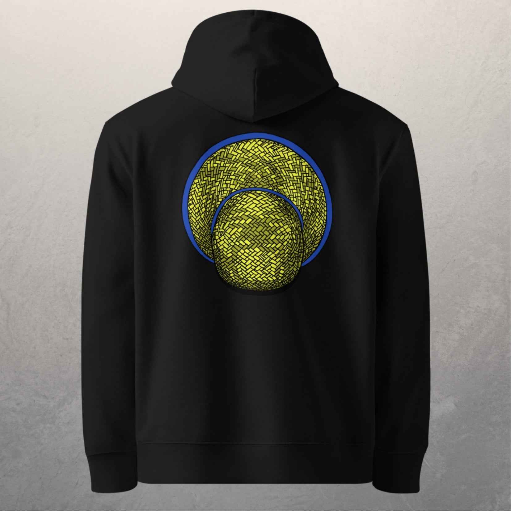 Sweat à capuche en coton biologique unisexe - 350g/m² - Le Chapeau cambodgien bleu – Image 2