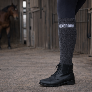 Chaussettes d’Équitation Paillettes à Slogan – Qualité Premium – Oxerrr