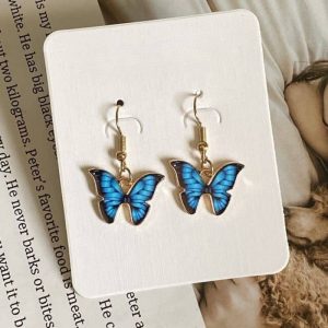 Boucles d’Oreilles Fantaisie Symbole Papillon