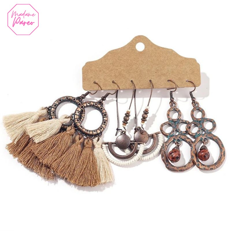 Boucles d’Oreilles Vintage Bohème – Image 4