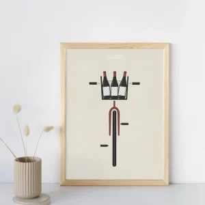 Affiche « Route des vins à vélo »