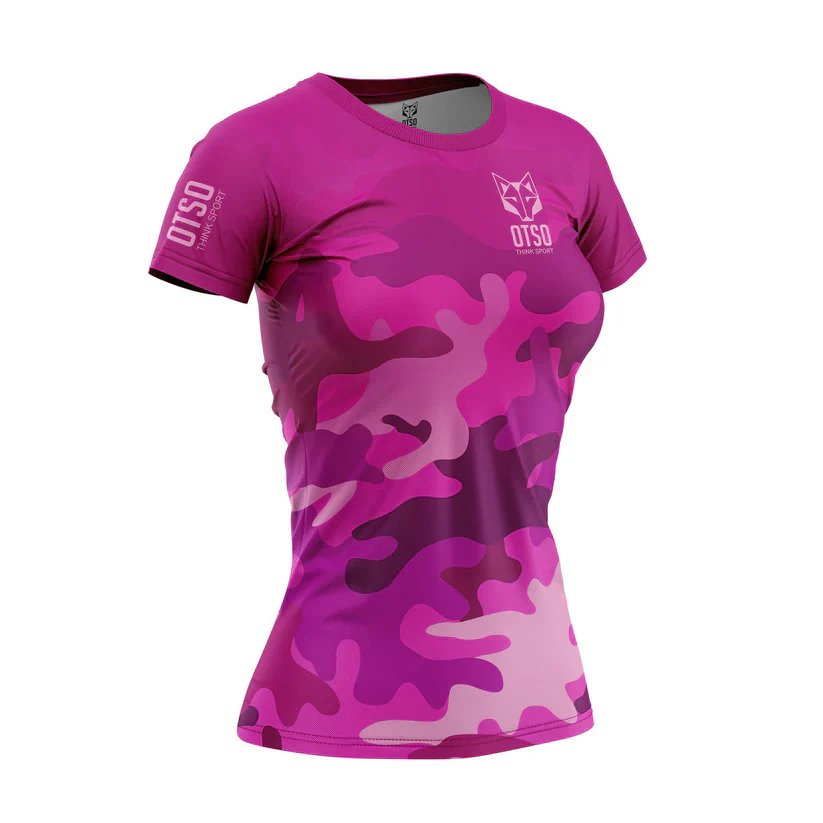 T-shirt manches courtes femme - Camo Pink – Image 2