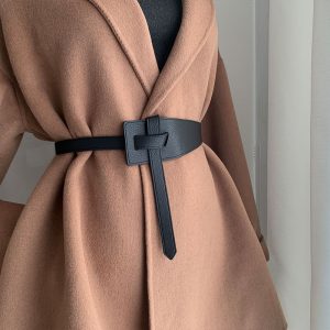 Ceinture Design de manteau en cuir véritable