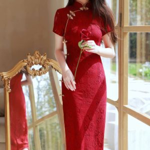 Cheongsam Avec Doublure Et Boutons Traditionnels – Meilin