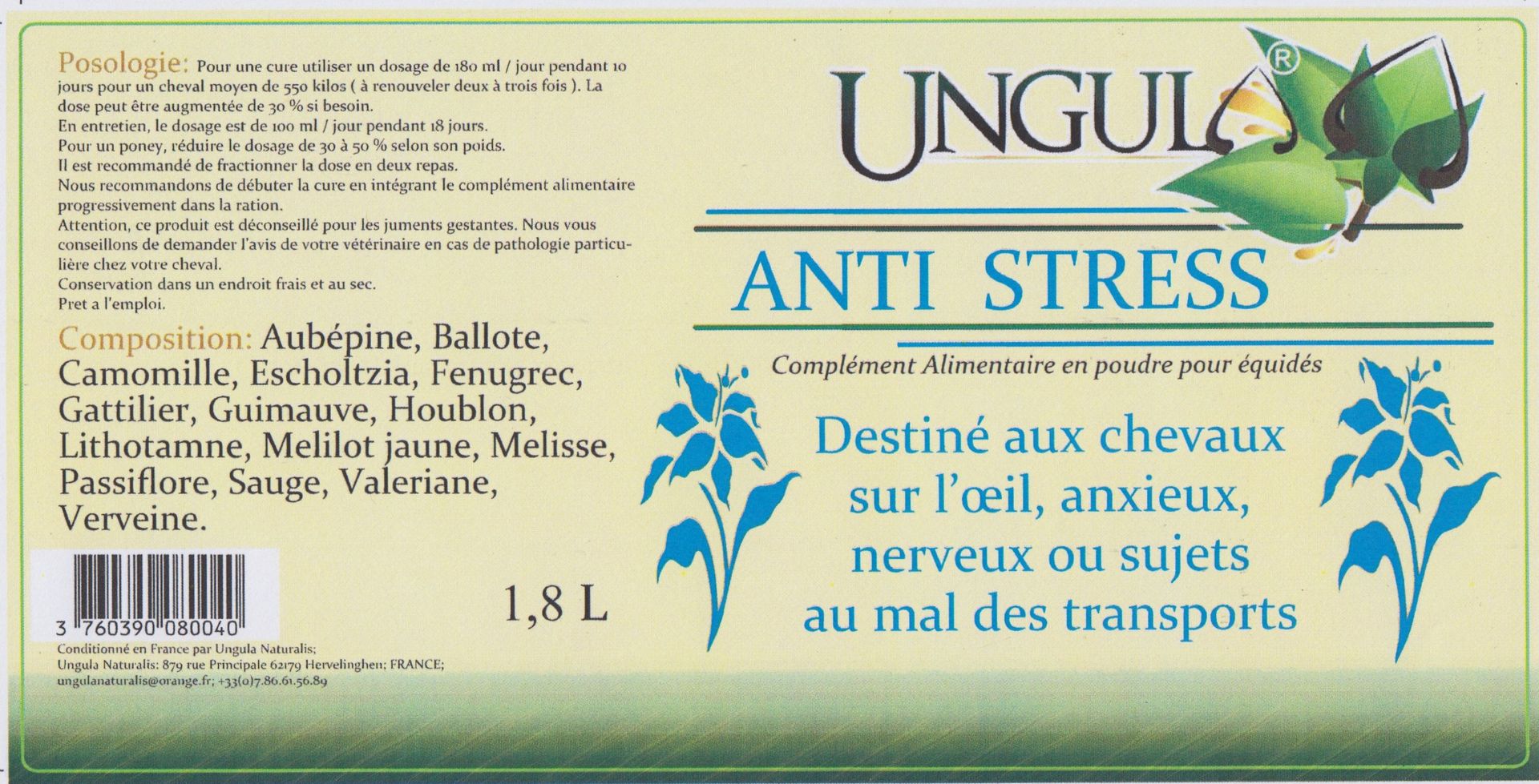Complément alimentaire Anti-Stress – Ungula Naturalis – Image 3