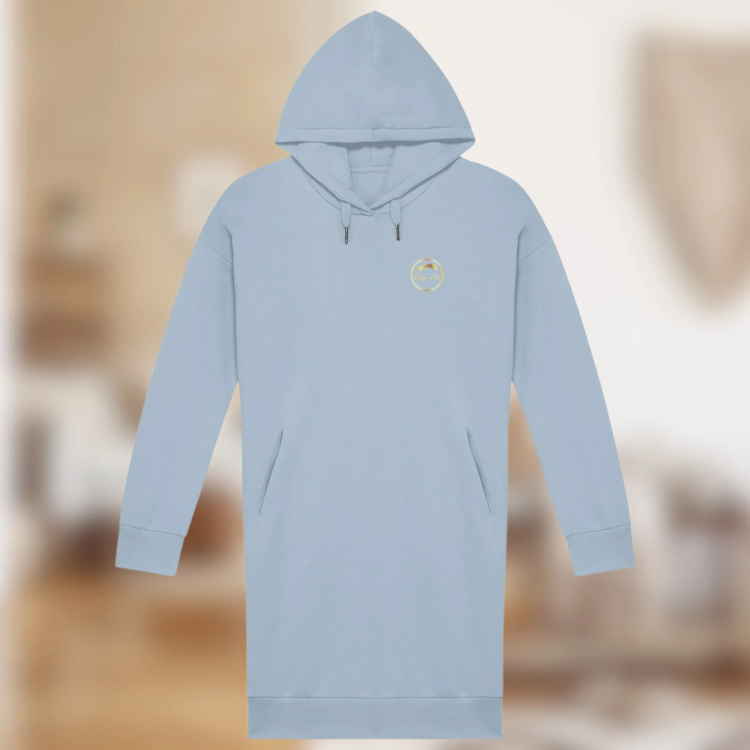 Robe Sweat Femme “Étoffe d’Or” – Douceur urbaine, silhouette affirmée🖤✨ – Image 3