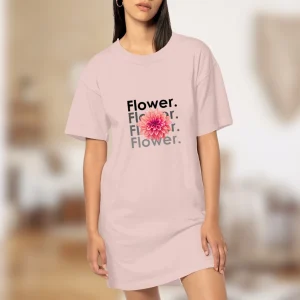 Robe T-shirt Femme “Flower” – Style urbain, esprit floral🌸