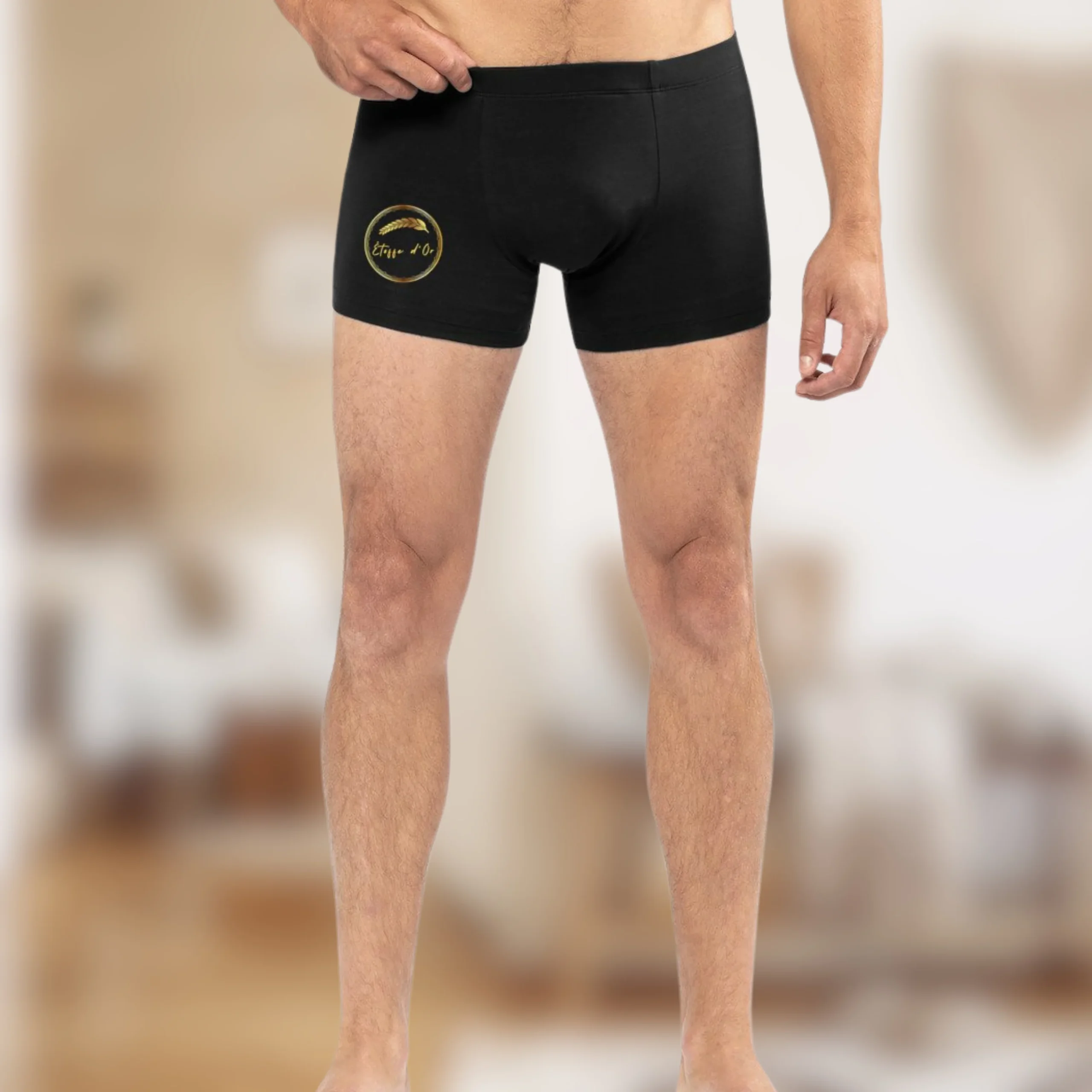 Boxer Homme “Étoffe d’Or” – Le confort au service du style🖤🌾 – Image 3