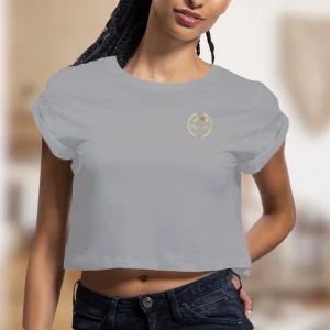 Crop Top Femme “Étoffe d’Or” – Minimalisme doré, attitude affirmée🌞💛