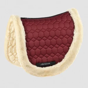 Tapis de selle Equiline Bordeaux SNUGGLY – Endurance et chevaux à peau sensible avec éco-mouton