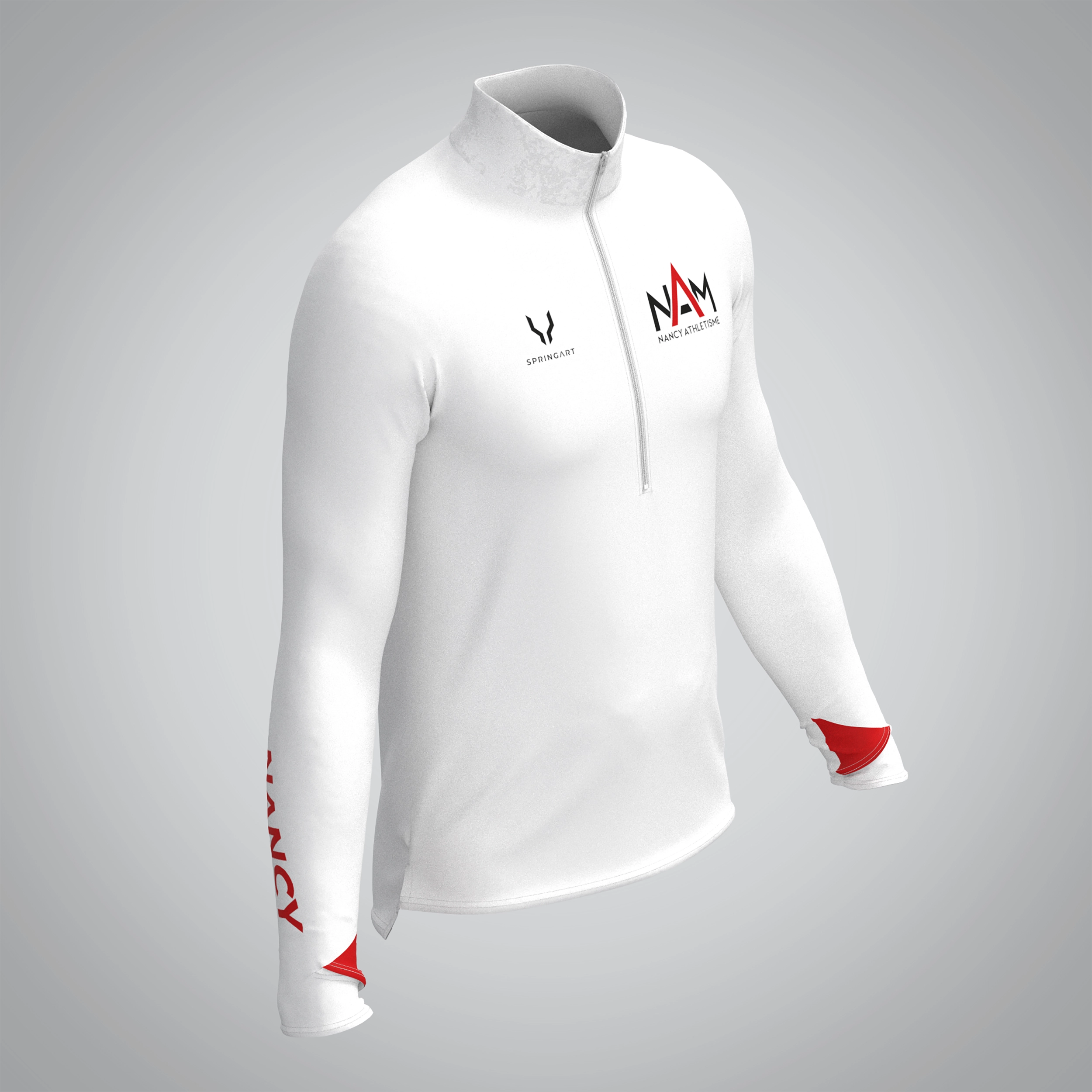 Quart Zip Homme Nancy Athlétisme Métropole – Image 2