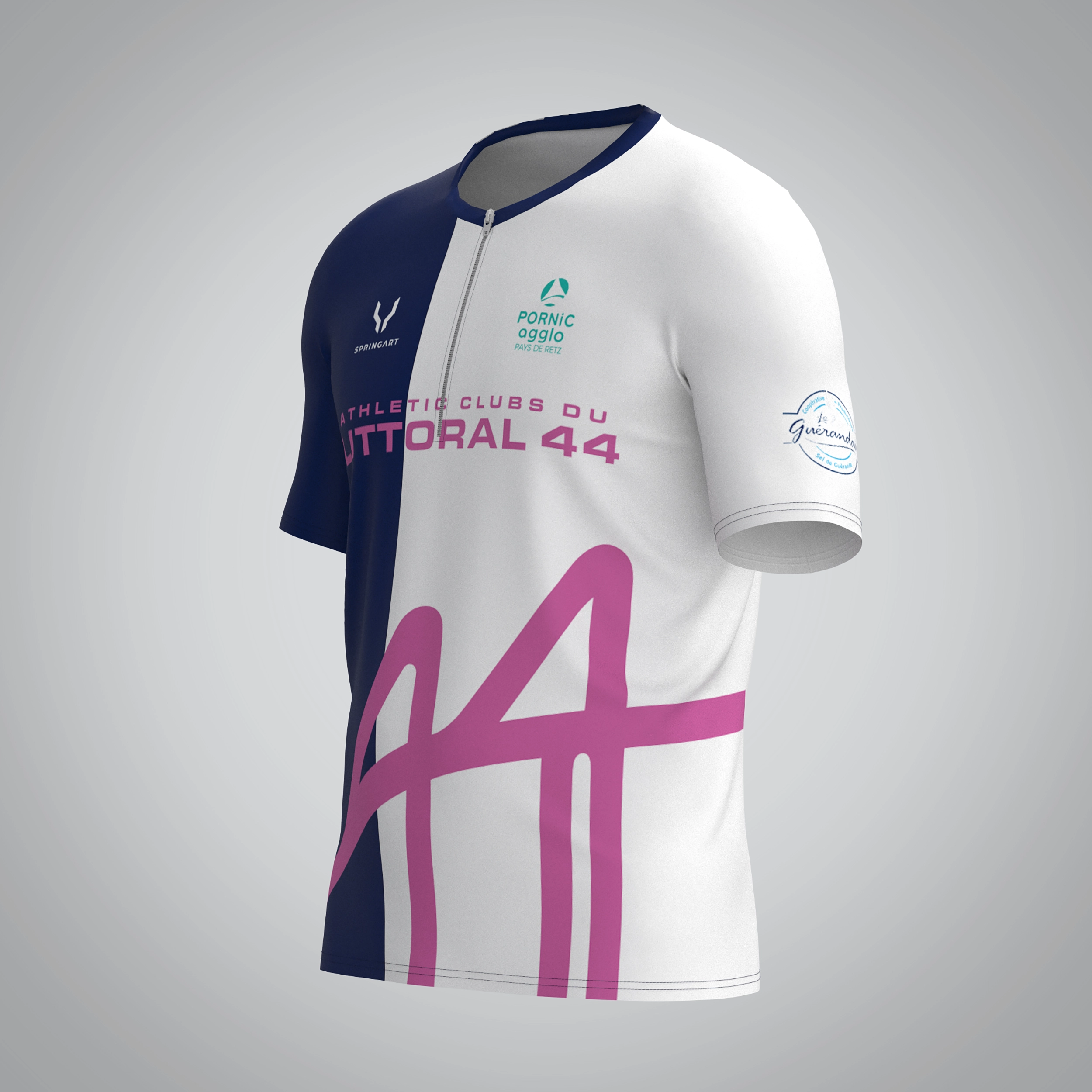 T-shirt Trail zip Homme V2.1 Athlétic Clubs du Littoral 44 – Image 3