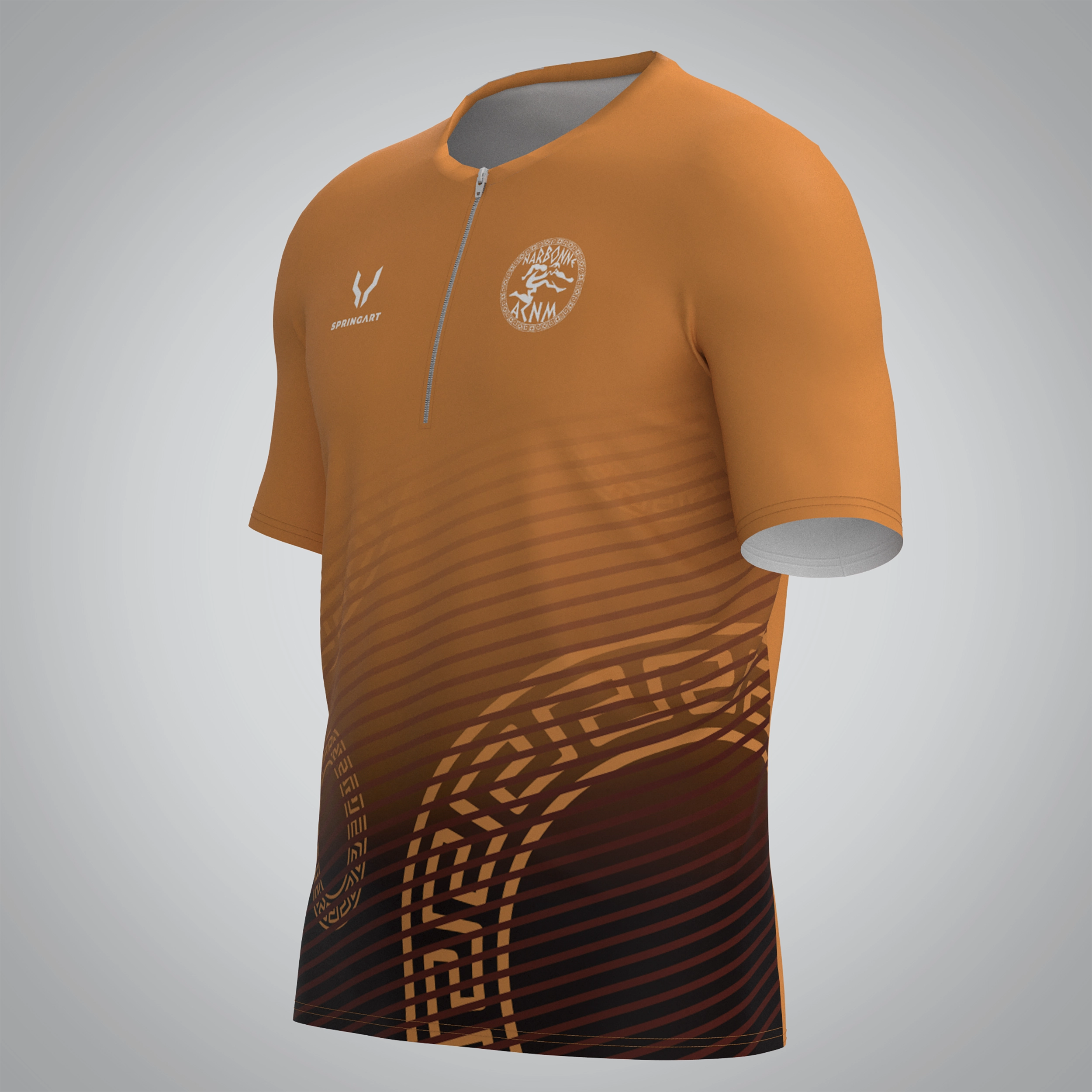 T-shirt Trail zip Homme V2.1 AC Narbonne Méditerranée – Image 3