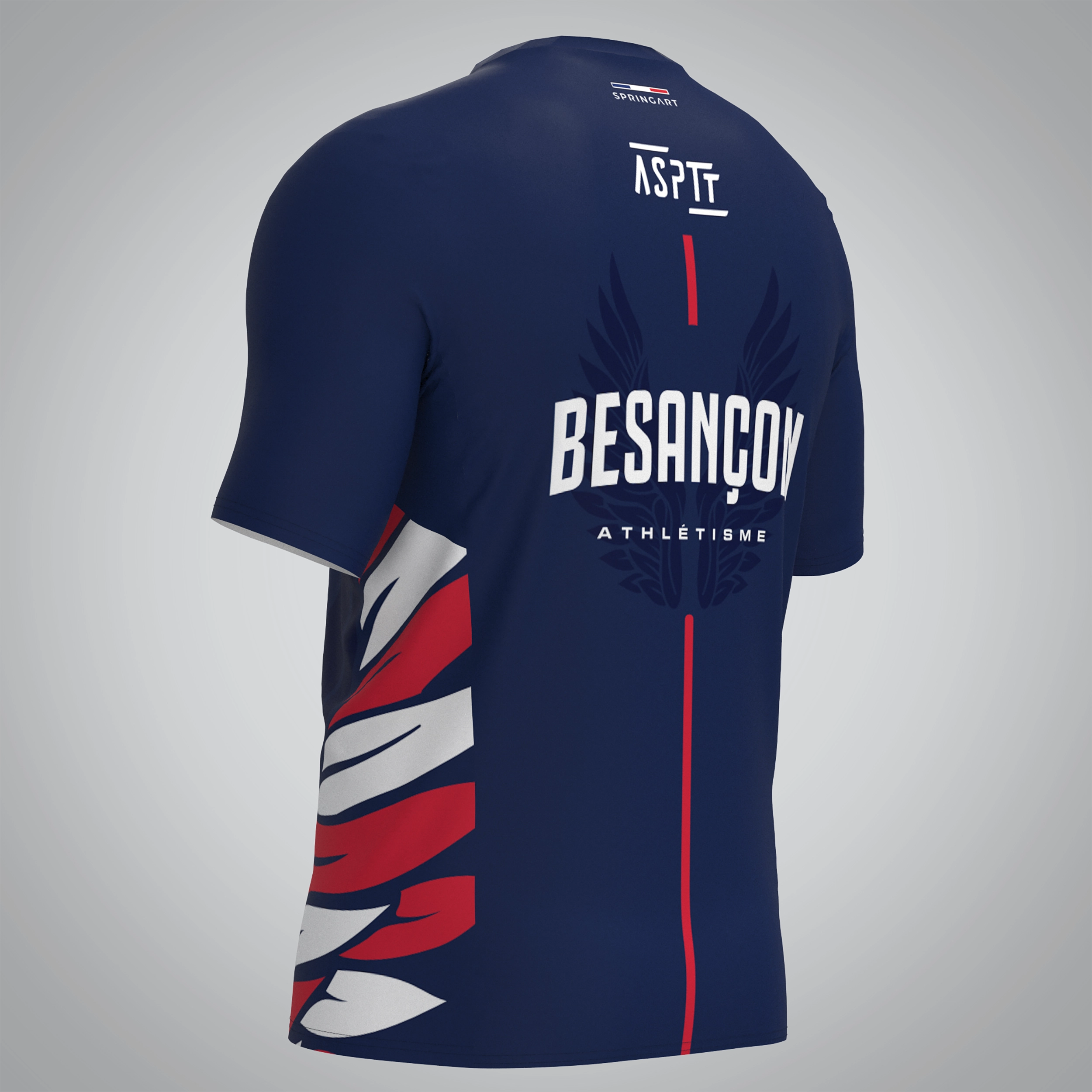 T-shirt Trail zip Homme V2.1 ASPTT Besançon – Image 5