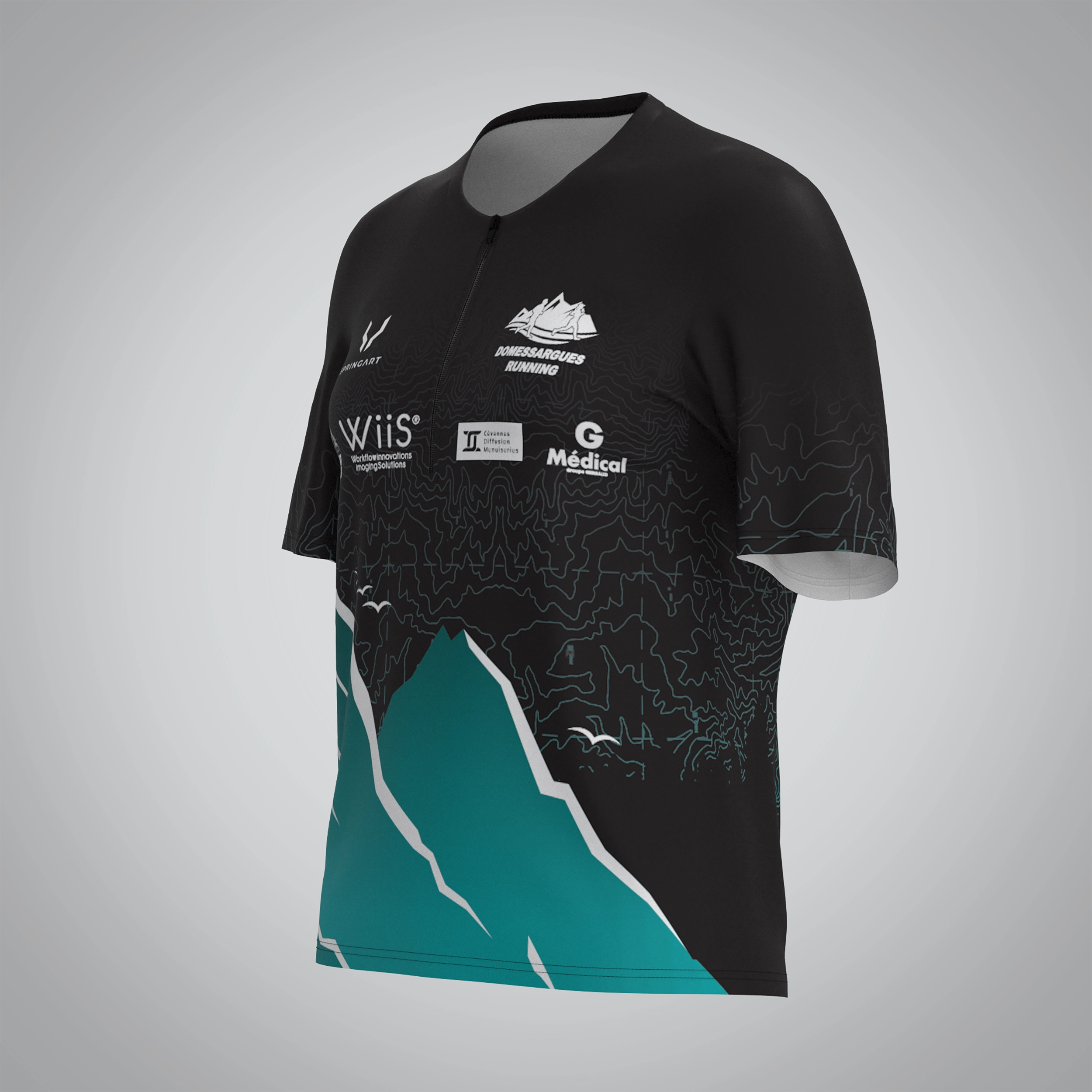 T-shirt Trail zip Femme V2.1 Domessargues Running – Image 3