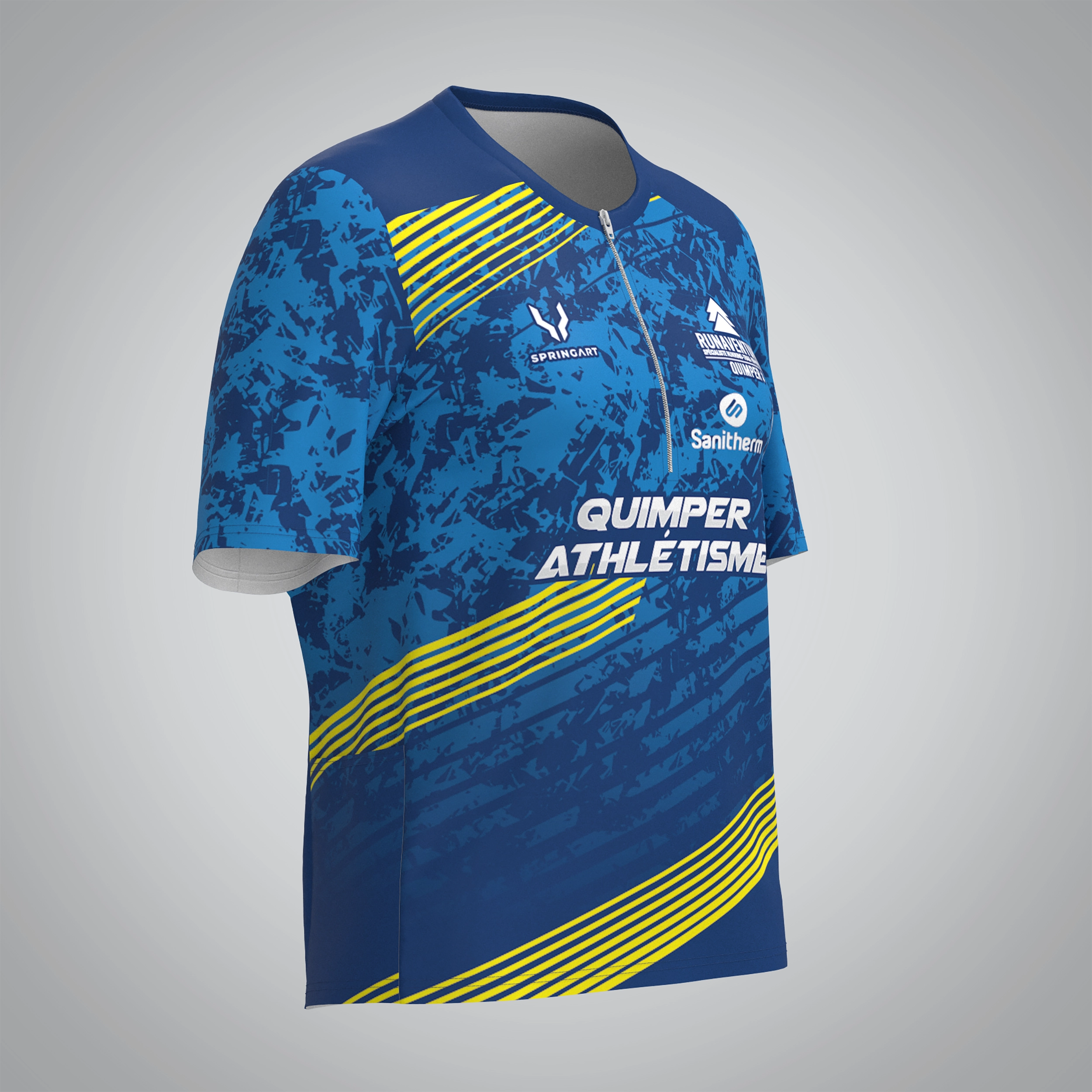 T-shirt Trail zip Femme V2.1 Quimper Athlétisme – Image 2