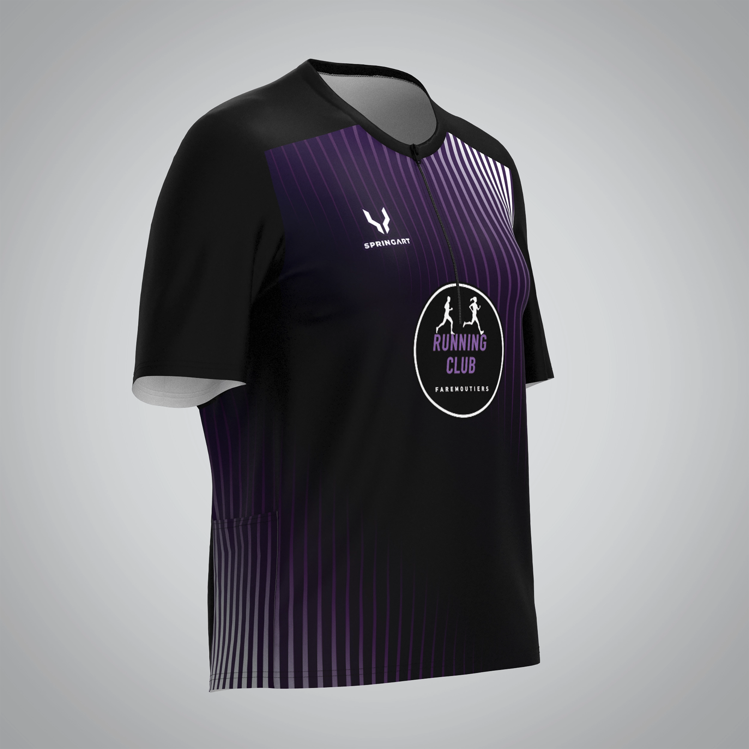 T-shirt Trail zip Femme V2.1 RC Faremoutiers