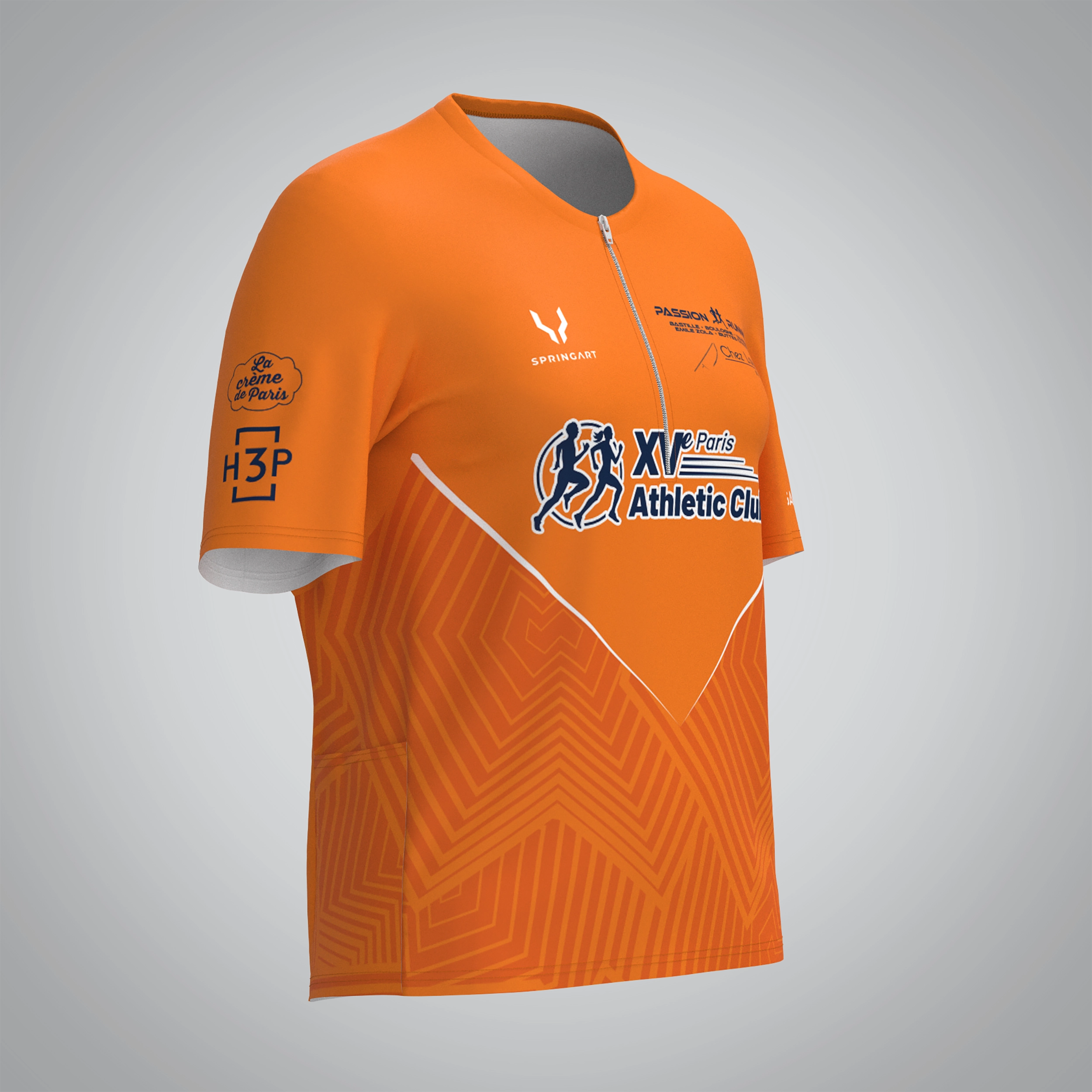 T-shirt Trail zip Femme V2.1 XVème Athletic Club – Image 2