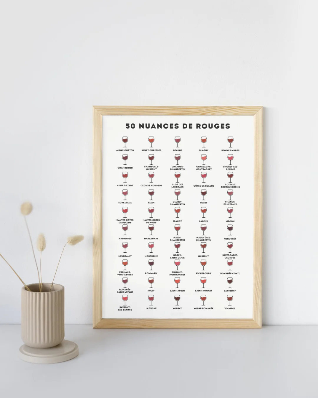 Affiche « 50 nuances de rouges »