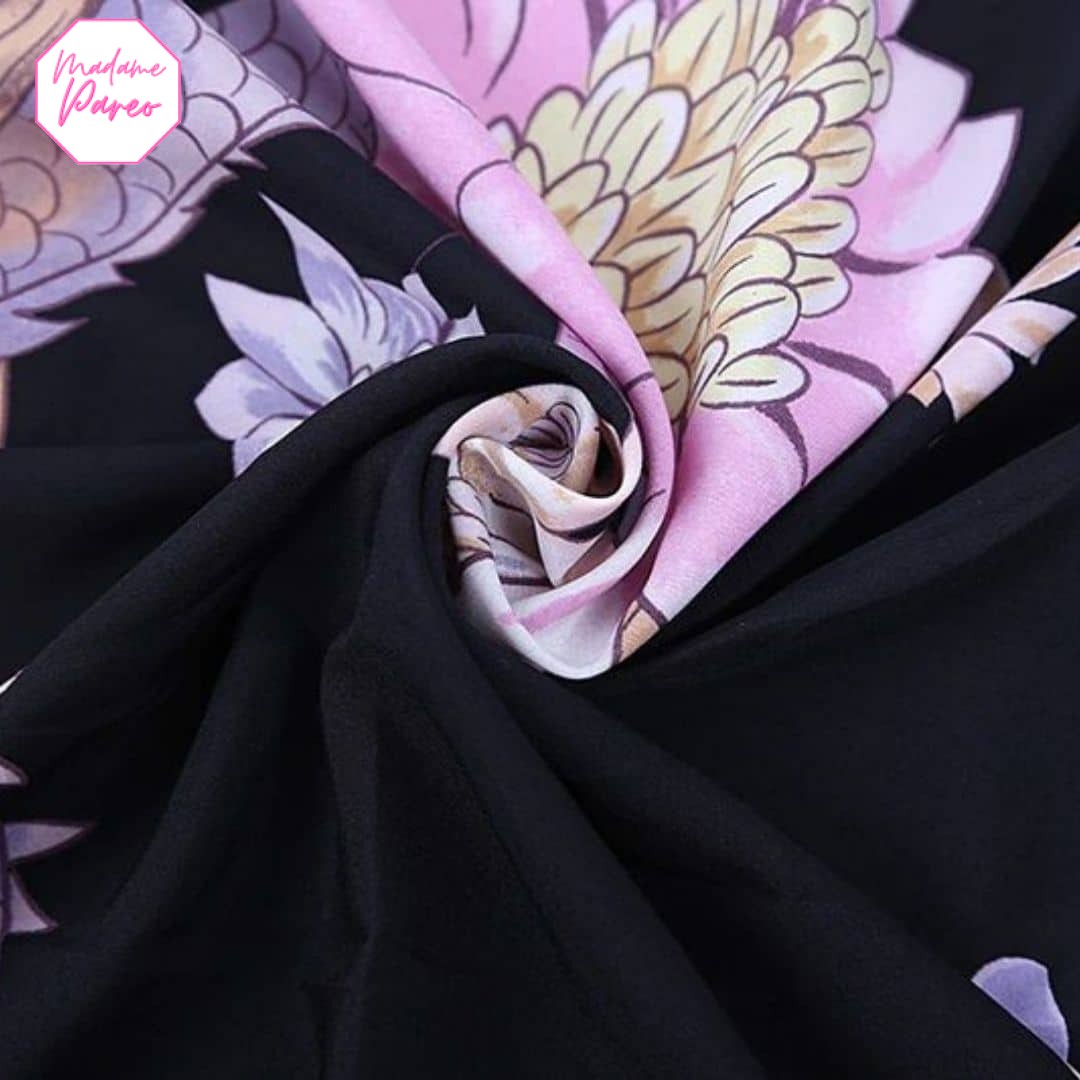 Kimono de Plage Imprimé Japonais – Image 4