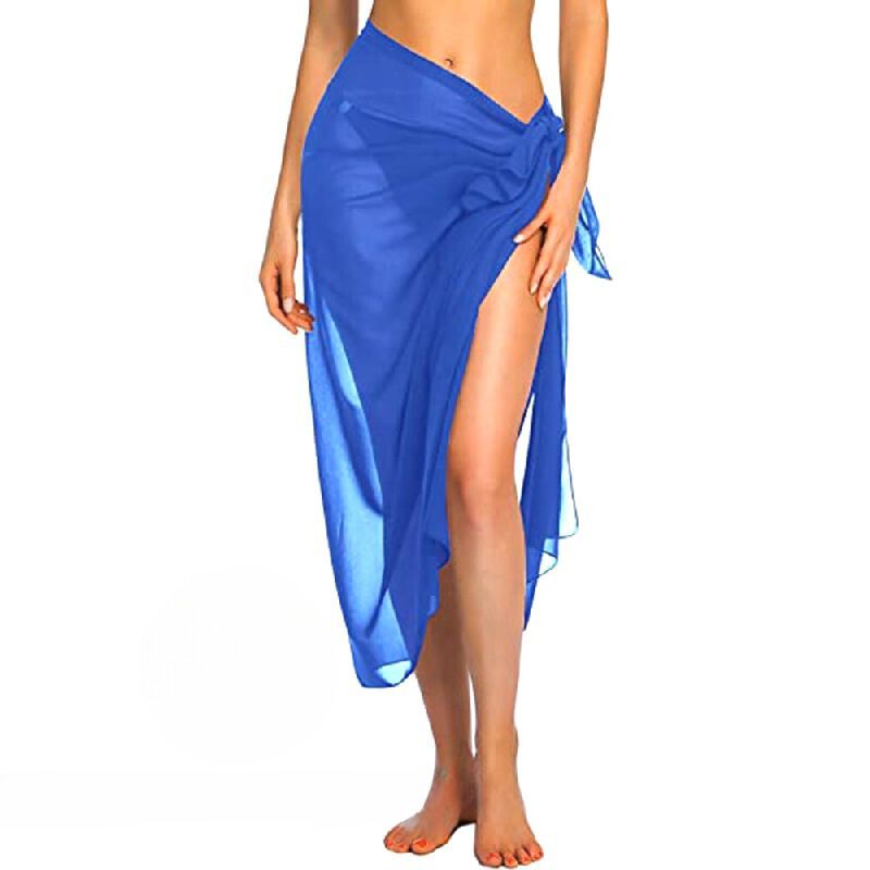 Long Sarong Convertible Couleur Unie Transparente – Image 4