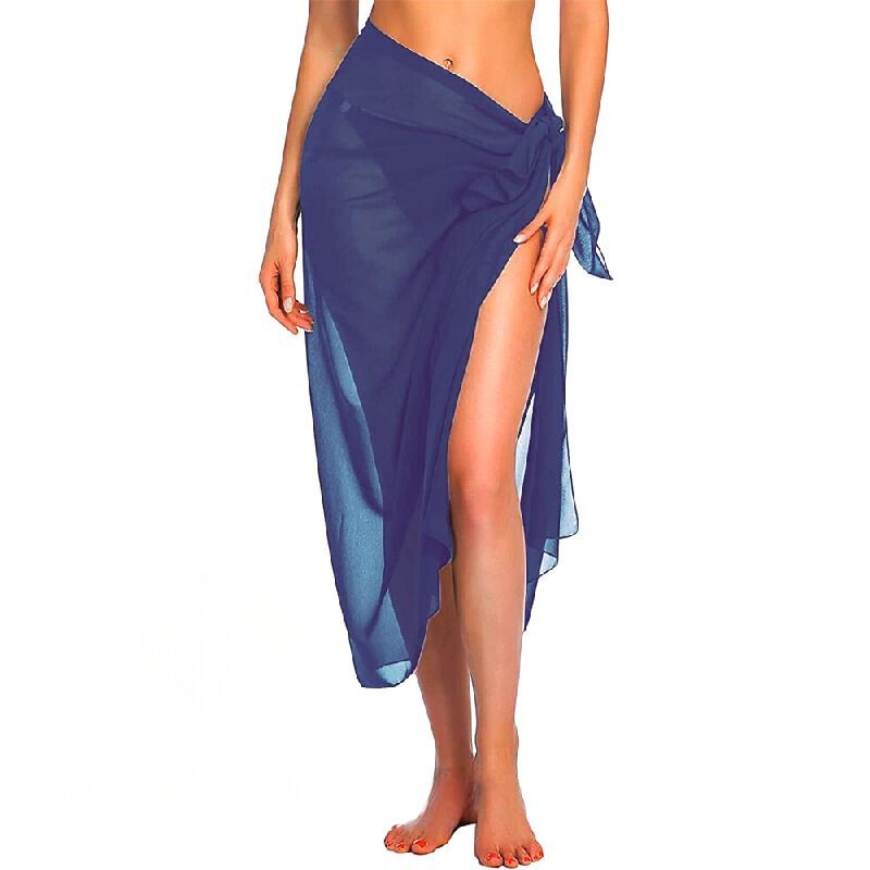 Long Sarong Convertible Couleur Unie Transparente – Image 5
