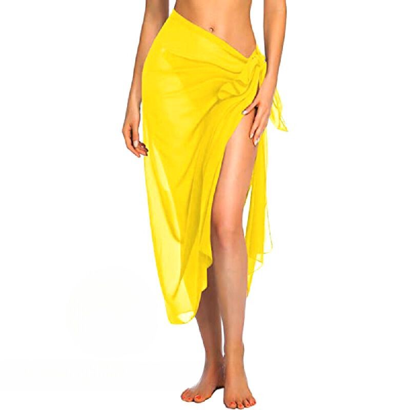Long Sarong Convertible Couleur Unie Transparente – Image 7