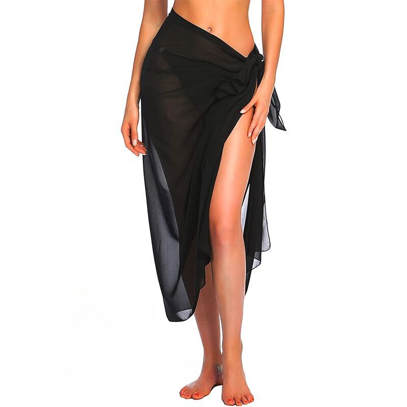 Long Sarong Convertible Couleur Unie Transparente – Image 8