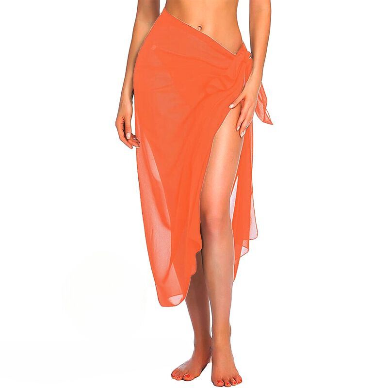 Long Sarong Convertible Couleur Unie Transparente – Image 9
