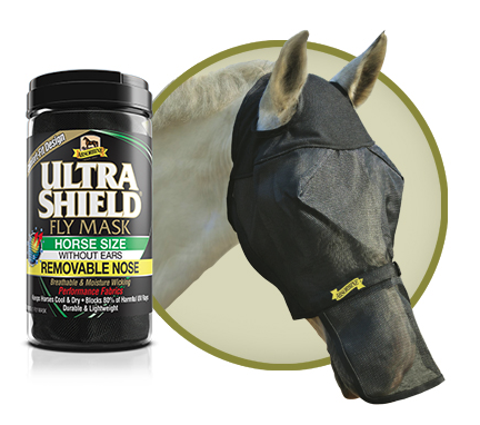 Masque anti-mouches sans oreilles + nez Ultrashield – Absorbine