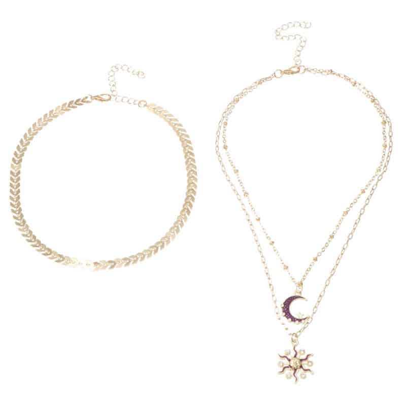 Pack Colliers Fantaisie Multirang Étoile et Soleil – Image 5