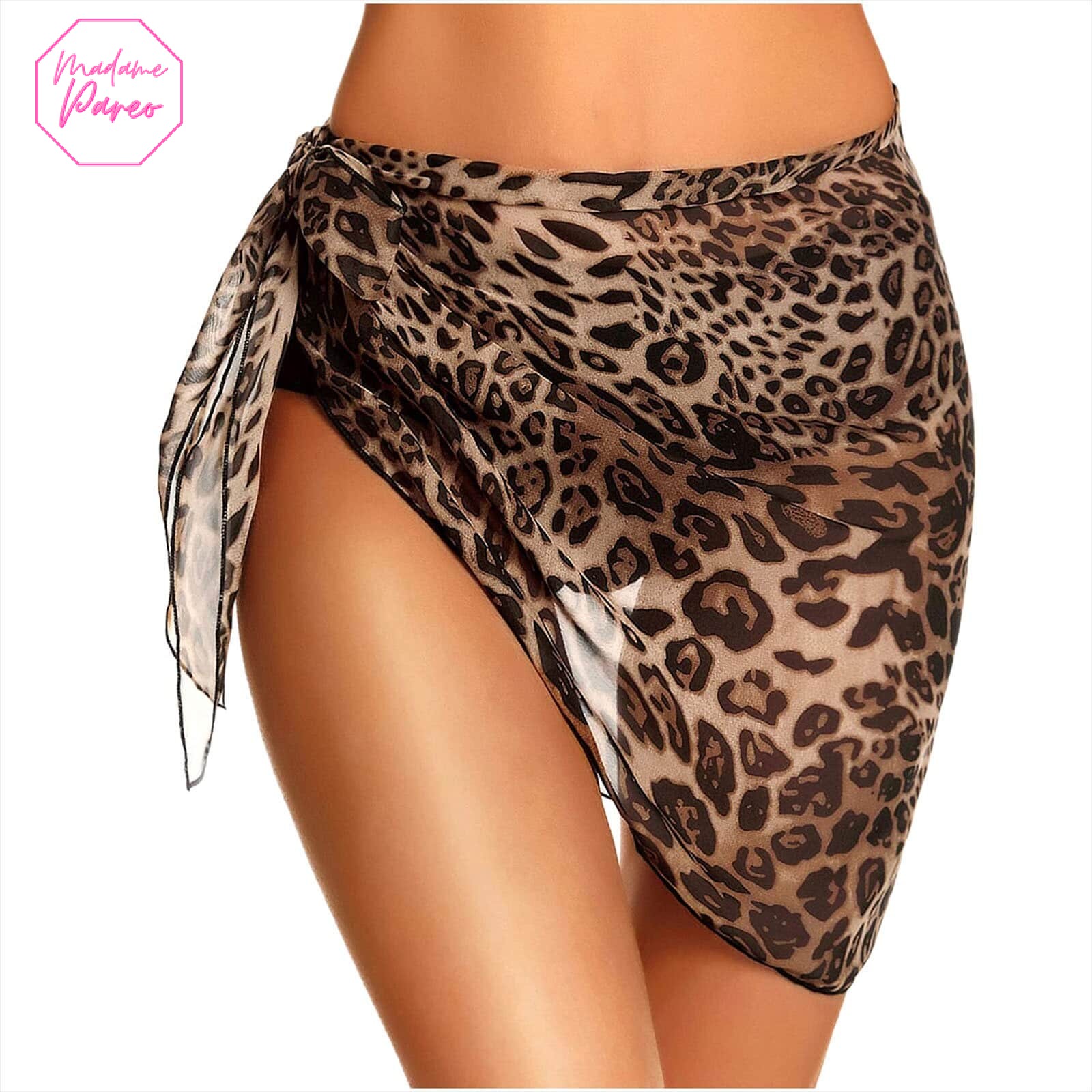 Paréo court à motif léopard – Image 4