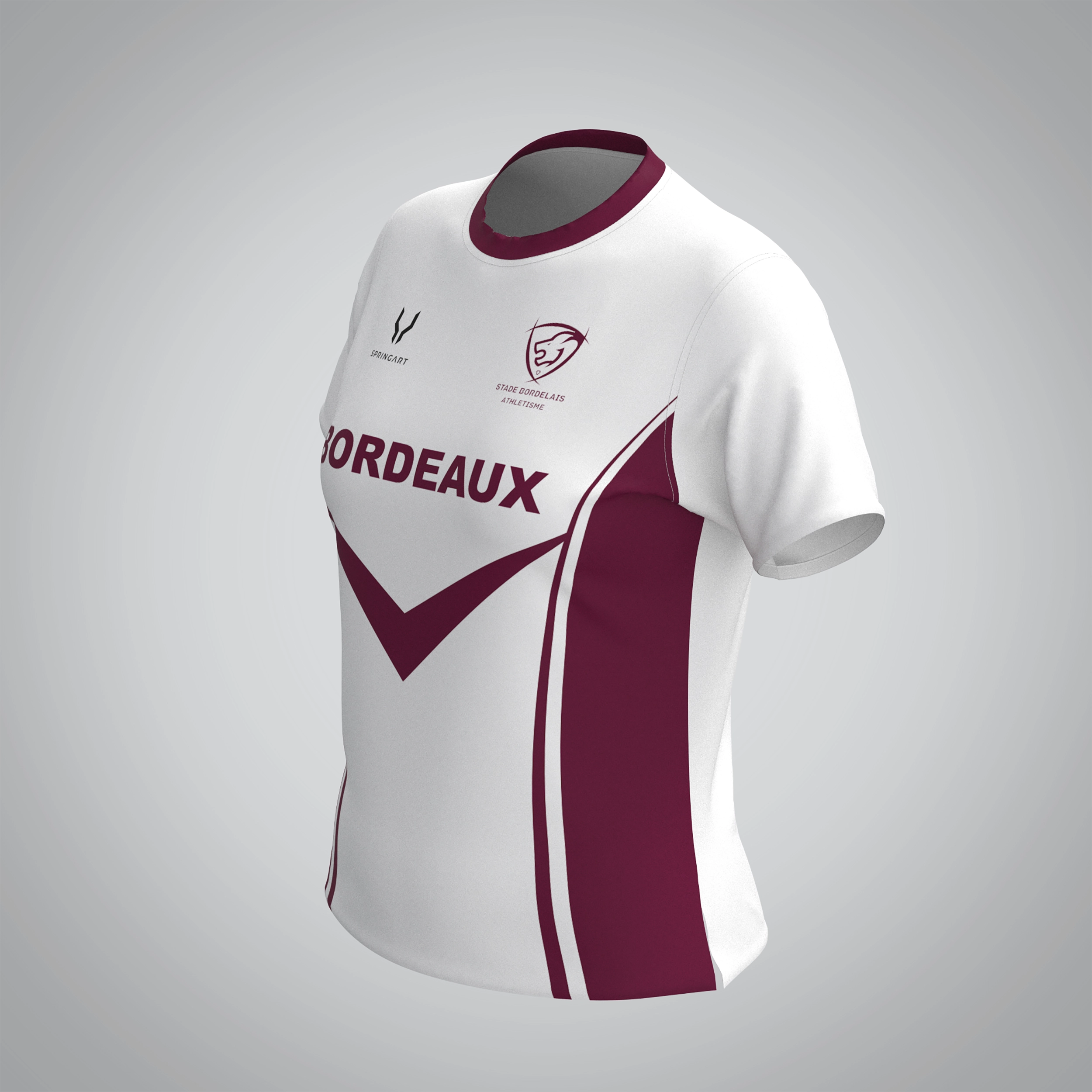 T-shirt Manches Courtes Femme Bordeaux Athle – Image 3