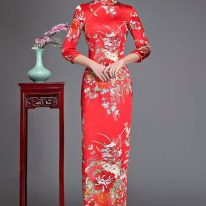 Robe Chinoise Longue Traditionnelle Manches Longues – Chan