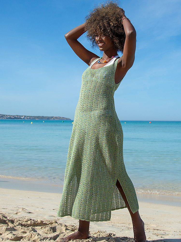 Robe Crochet d’Eté Brillante à Bretelles – Image 4