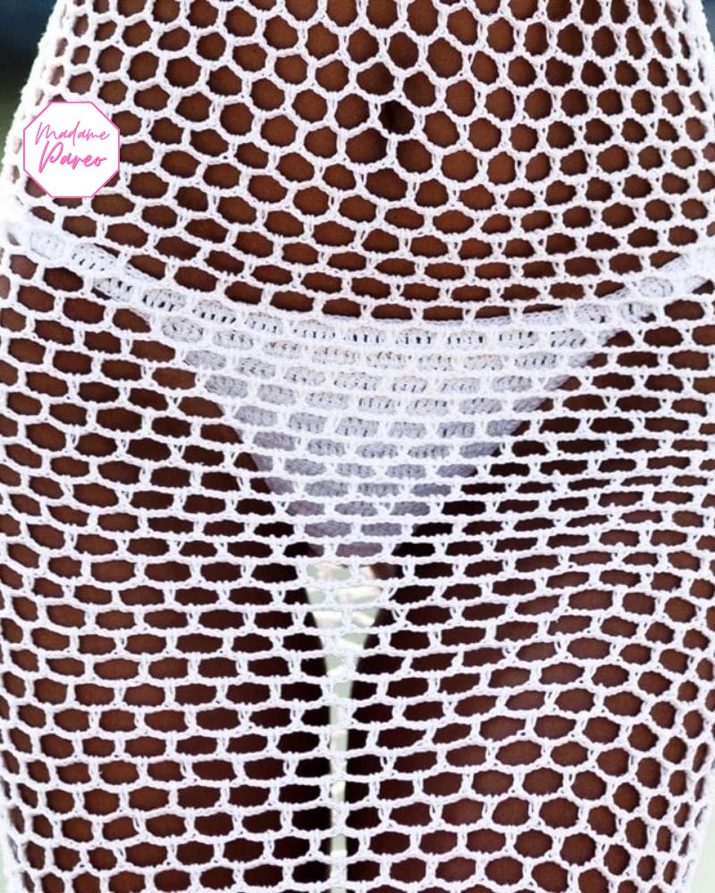 Robe de plage en grande maille – Image 4