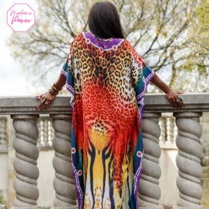 Robe paréo africain imprimé léopard