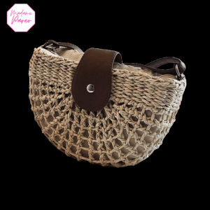 Sac Bandoulière Demi-Lune en Osier