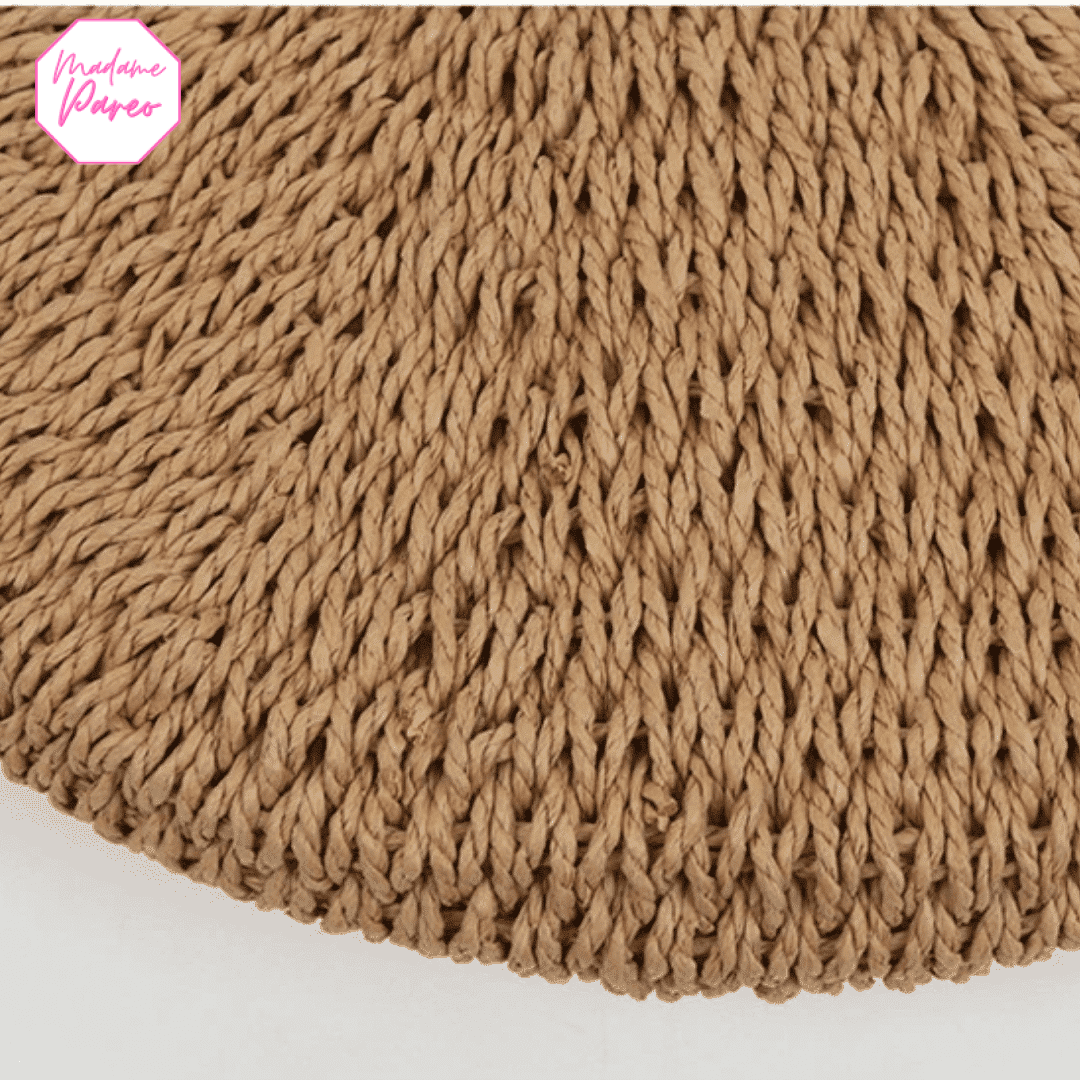 Sac de plage en paille demi lune – Image 5