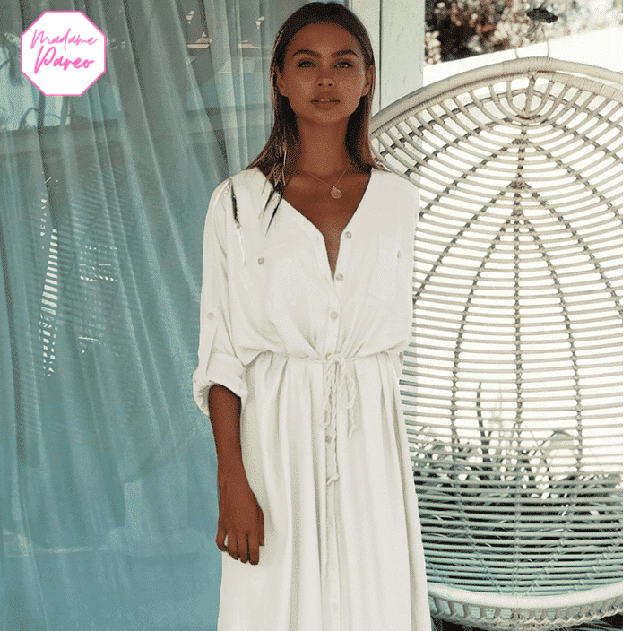 Robe de plage longue style chemisier – Image 3