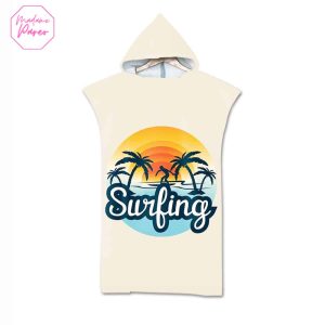 Serviette de plage à capuche surf