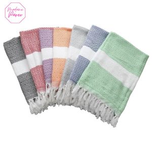 Serviette fouta de plage à motif